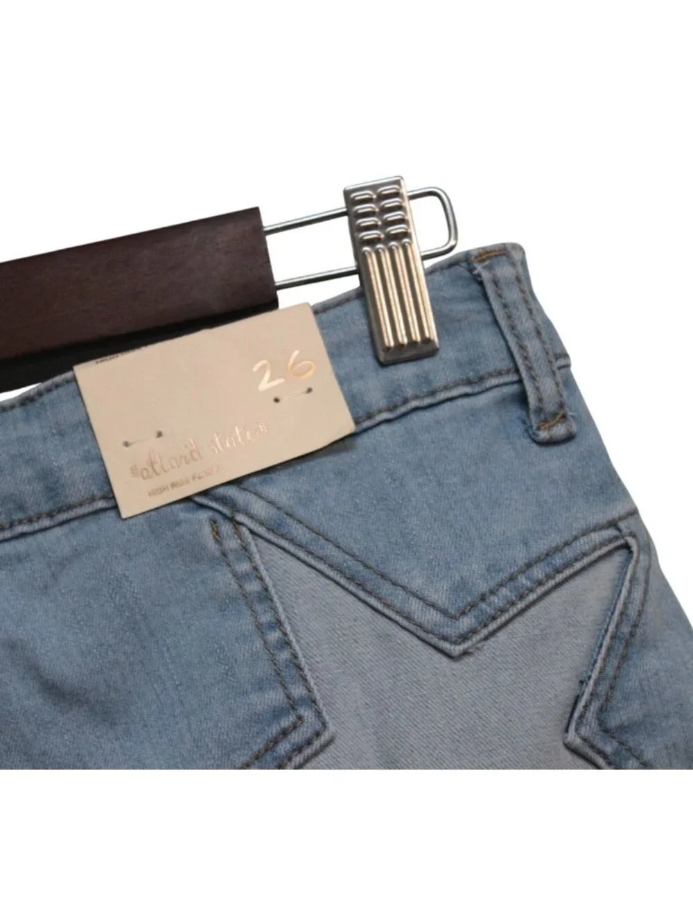 NWT Altar'd State Jeans Size 26 High Rise Flare Stretch Denim Star Festival Boho - Picture 11 of 13